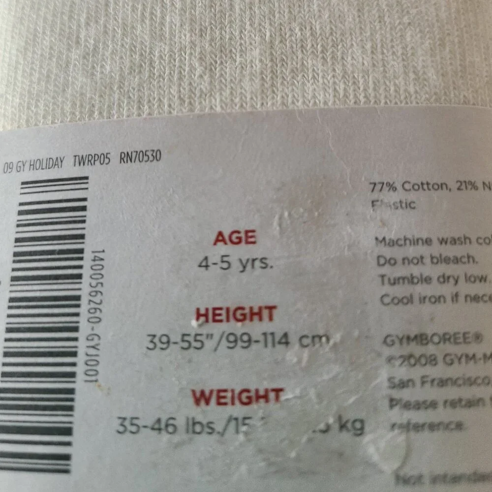BUNDLE - GYMBOREE PANDA TIGHTS (4T/5T) & BABY GAP BEAR BOTTOM TIGHTS (4--5YEARS)
